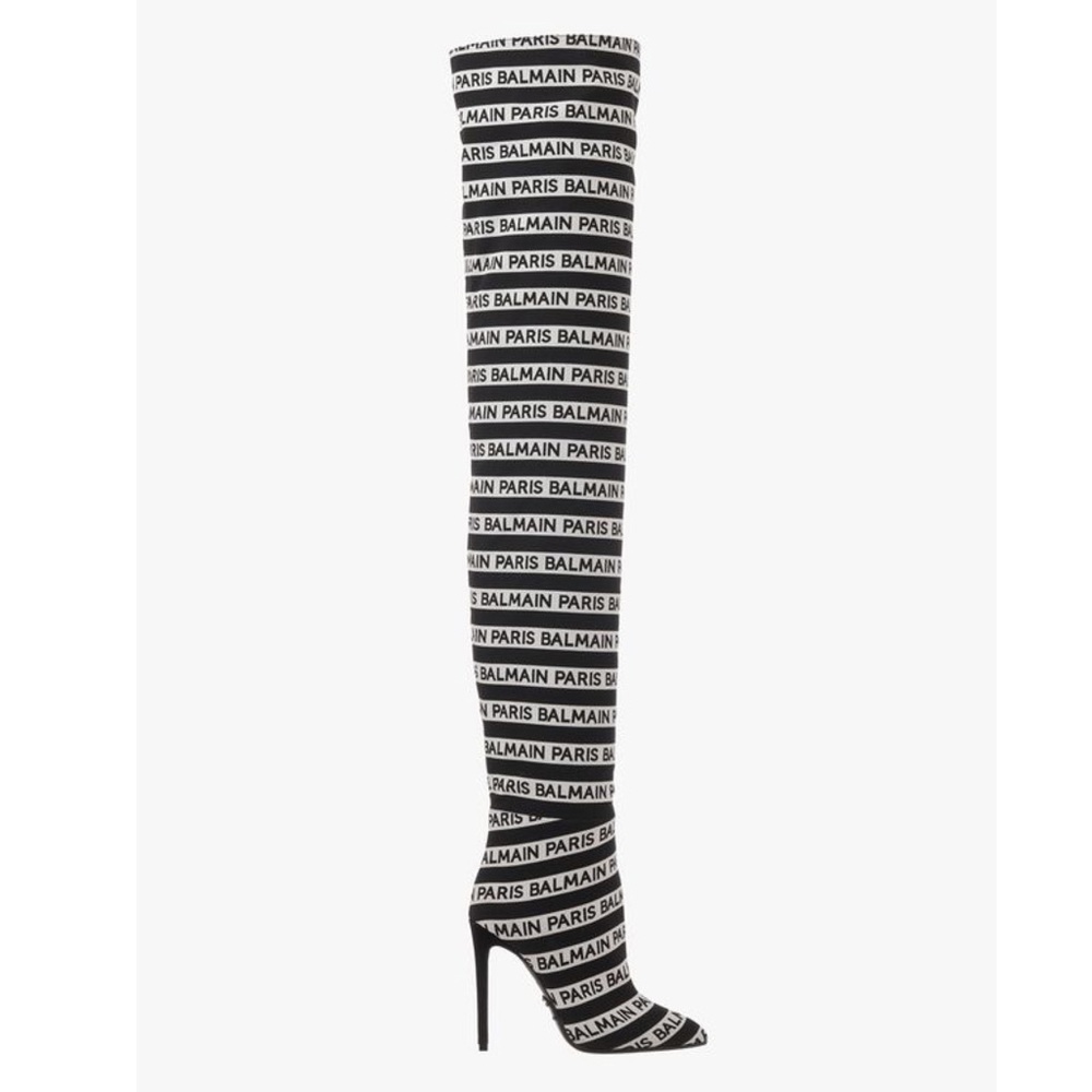 Janis Balmain thigh high boots